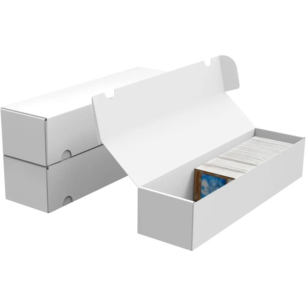 Trading Card Storage Box, 3-Pack 1100 Count White Corrugated Cardboard Bulk Sports Storage Box for TCG/Magic/Mtg Basketball Cards, Collectible Trading Cards
Trading Card Storage Box, 3-Pack 1100 Count White Corrugated Cardboard Bulk Sports Storage Box for TCG/Magic/Mtg Basketball Cards, Collectible Trading Cards