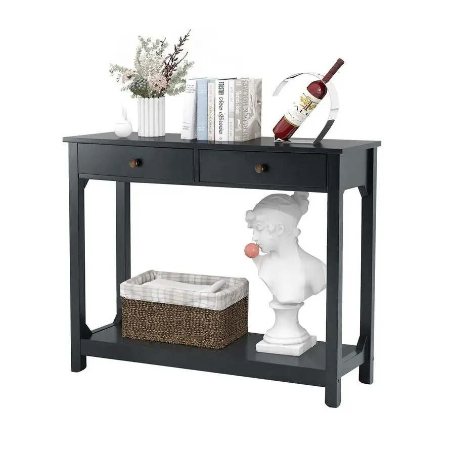Black Console Table, 39.4x11.8x31.5LWH
Black Console Table, 39.4x11.8x31.5LWH