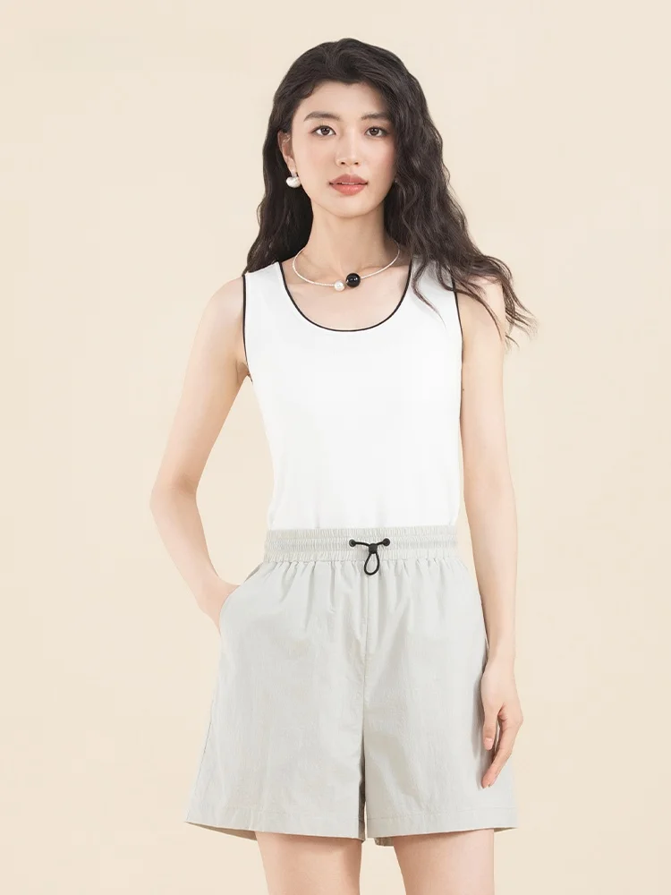 Shimeng Cloud White Contrast Color U-Neck Vest Slim Fit Casual Style Women's Fashion Spring New Arrival No Chest Pad
Shimeng Cloud White Contrast Color U-Neck Vest Slim Fit Casual Style Women's Fashion Spring New Arrival No Chest Pad