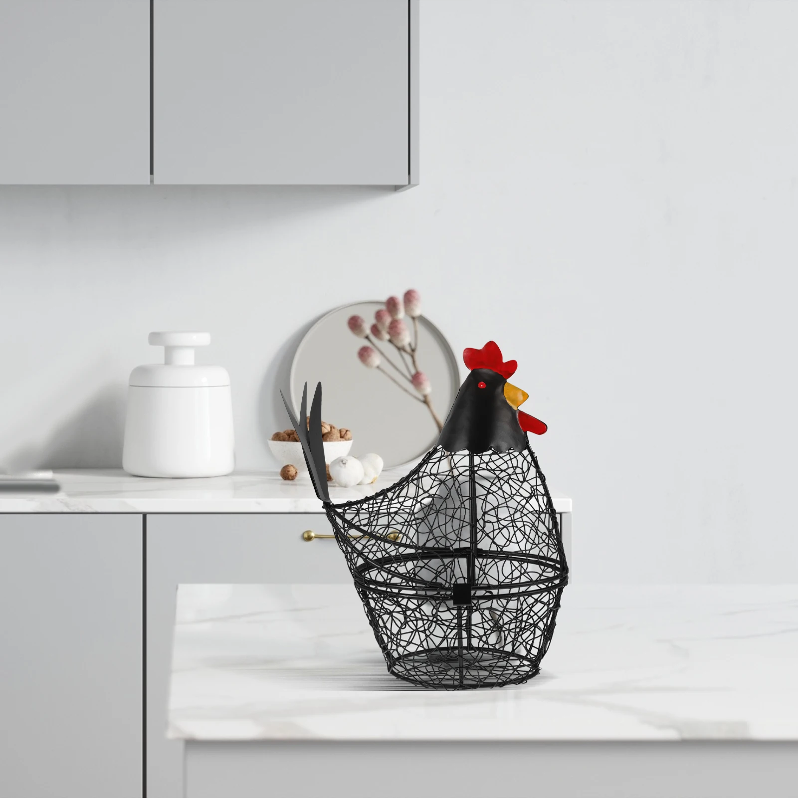 Creative Egg Basket Wrought Iron Storage Baskets Wire Holder Kitchen Gadget Large Capacity Metal Container
Creative Egg Basket Wrought Iron Storage Baskets Wire Holder Kitchen Gadget Large Capacity Metal Container