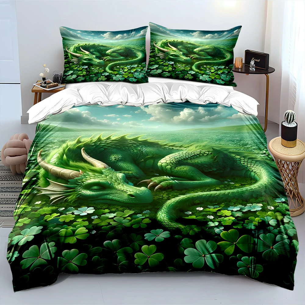 Green dragon sleeping in clovers Print Bedding Set 1 Duvet Cover 2 Pillowcases for Adult and Children Luxury Gift Full Size
Green dragon sleeping in clovers Print Bedding Set 1 Duvet Cover 2 Pillowcases for Adult and Children Luxury Gift Full Size
