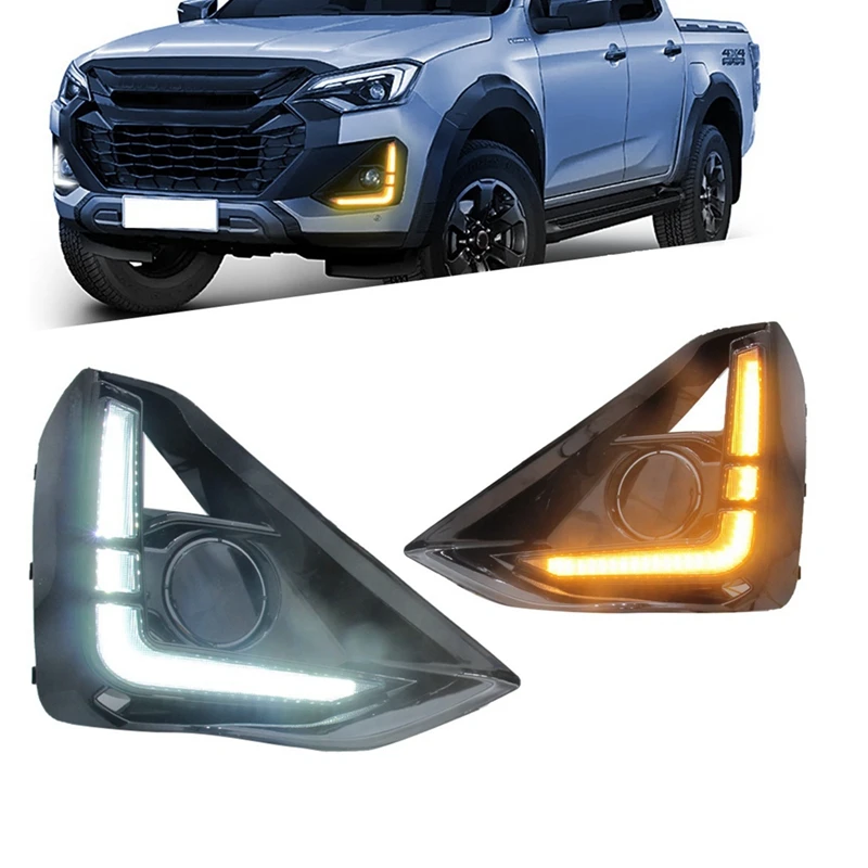 For Isuzu D-Max 2023 2024 Dynamic Turn Signal Car DRL LED Daytime Running Light LED Fog Lamp White+Yellow Light-X67A
For Isuzu D-Max 2023 2024 Dynamic Turn Signal Car DRL LED Daytime Running Light LED Fog Lamp White+Yellow Light-X67A