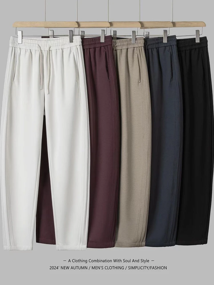 Теплые повседневные брюки на подкладке с эластичной резинкой на талии, однотонные универсальные мужские осенне-зимние прямые брюки, модные парные брюки
Теплые повседневные брюки на подкладке с эластичной резинкой на талии, однотонные универсальные мужские осенне-зимние прямые брюки, модные парные брюки