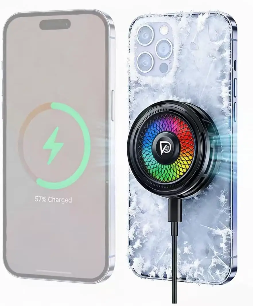 Магнитное зарядное устройство Qi2 25 Вт с системой охлаждения для iPhone серий 17/16/15/14/13/12
Магнитное зарядное устройство Qi2 25 Вт с системой охлаждения для iPhone серий 17/16/15/14/13/12