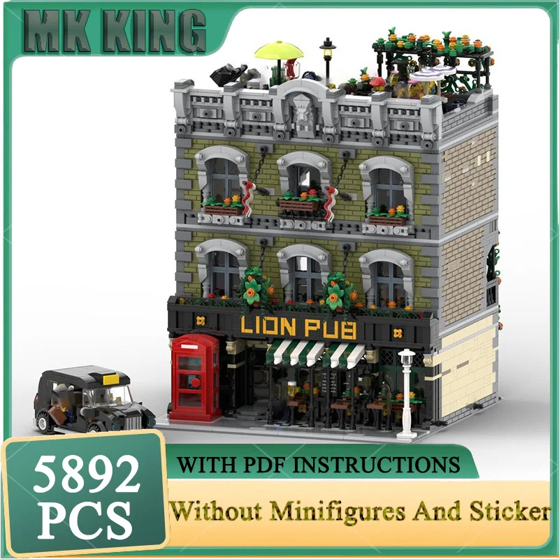 Moc Building Blocks Lion Pub Model Technology Bricks DIY City Street View Model Construstion Assembly Toy Holiday Set Gifts
Moc Building Blocks Lion Pub Model Technology Bricks DIY City Street View Model Construstion Assembly Toy Holiday Set Gifts