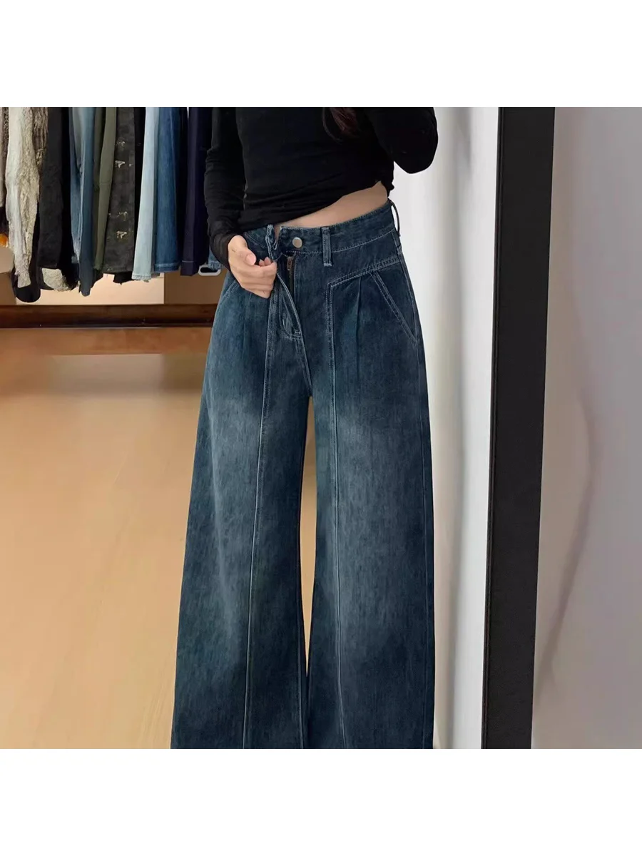 High Waist Wide Leg Jeans Women Loose Fit Pear Shape Body Retro Style Spring Autumn High Fashion Sense Slimming Knife Pants
High Waist Wide Leg Jeans Women Loose Fit Pear Shape Body Retro Style Spring Autumn High Fashion Sense Slimming Knife Pants