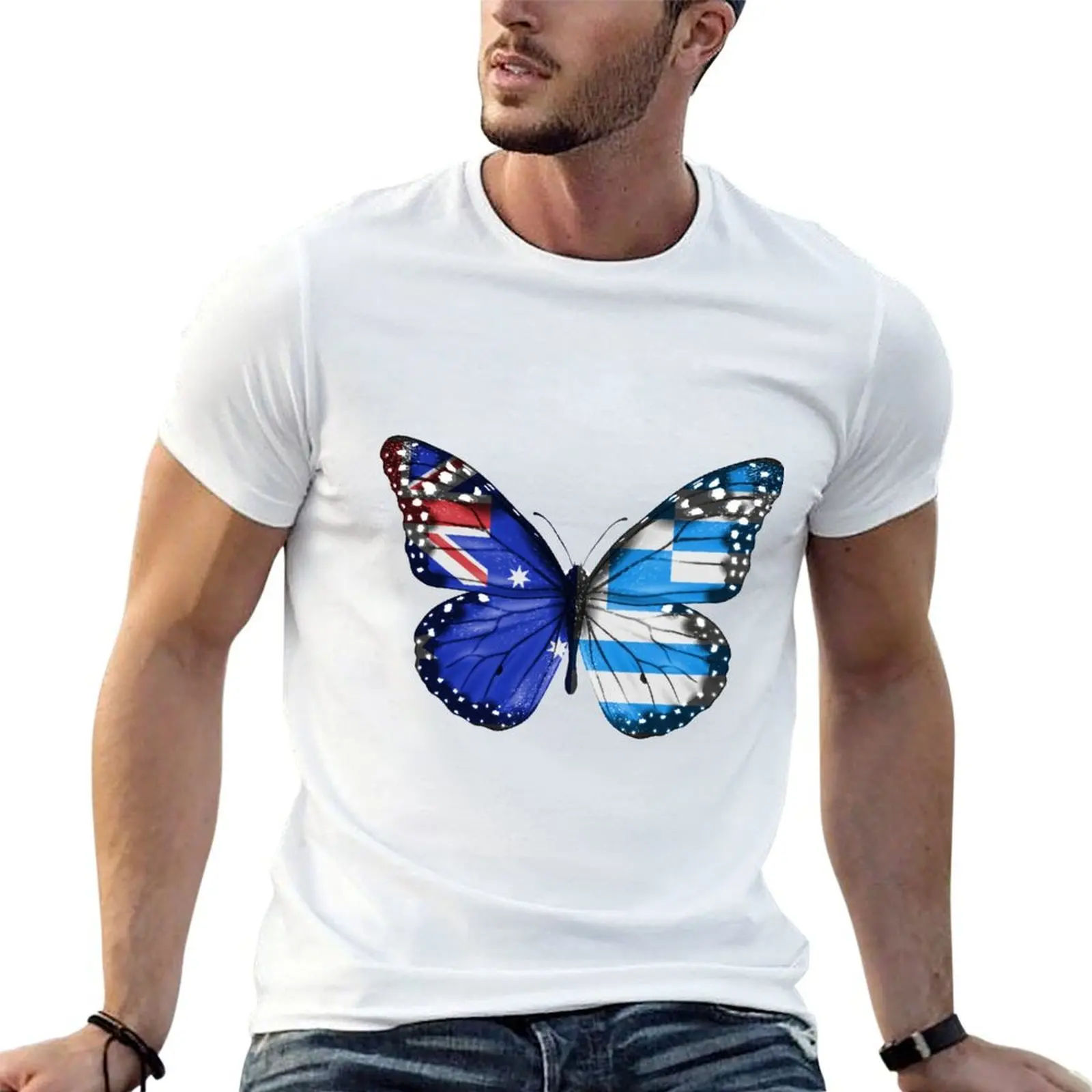 Australian Greek Butterfly With The Australia Greece Flag On Wings T-Shirt man t shirts for men casual T-Shirt
Australian Greek Butterfly With The Australia Greece Flag On Wings T-Shirt man t shirts for men casual T-Shirt