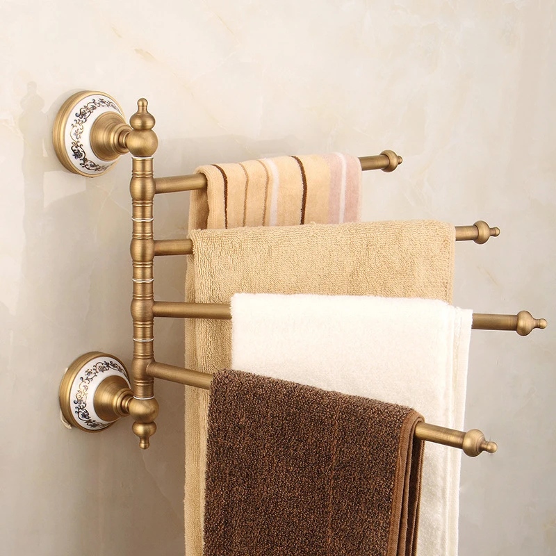 Antique Brass Swivel Towel Rack Bathroom Towel Rack Wall Mounted Storage Rack Movable Pole Towel Hanger For Bathroom
Antique Brass Swivel Towel Rack Bathroom Towel Rack Wall Mounted Storage Rack Movable Pole Towel Hanger For Bathroom