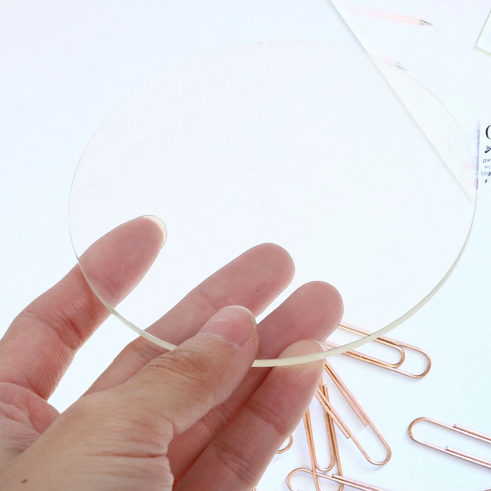 5Pcs Clear Acrylic Round Disc High Transparency Acrylic Board for DIY Craft Models Photo Frame Glass Protection