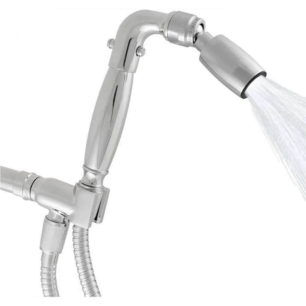 Lead-Free Solid Metal Handheld Shower Head with Trickle Valve and 72-Inch Stainless Steel Hose with Silicone Lining
Lead-Free Solid Metal Handheld Shower Head with Trickle Valve and 72-Inch Stainless Steel Hose with Silicone Lining