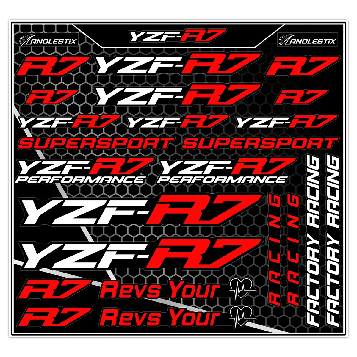 Vinyl Motocross Motorcycle Stickers Logo Set Emblem Tank Decals For YAMAHA YZF-R7 YZF R7
Vinyl Motocross Motorcycle Stickers Logo Set Emblem Tank Decals For YAMAHA YZF-R7 YZF R7