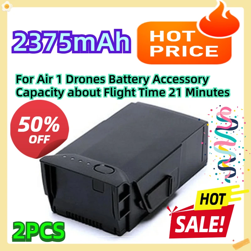 For Air 1 Drones Battery Accessory Capacity 2375mAh about Flight Time 21 Minutes 2pcs
For Air 1 Drones Battery Accessory Capacity 2375mAh about Flight Time 21 Minutes 2pcs