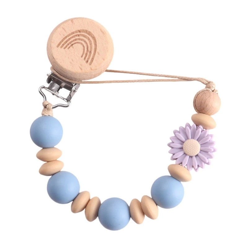 Daisy Flower Baby Pacifier Clips Babies Soothing Beech Silicone Anti Drop Pacifier Chain
Daisy Flower Baby Pacifier Clips Babies Soothing Beech Silicone Anti Drop Pacifier Chain