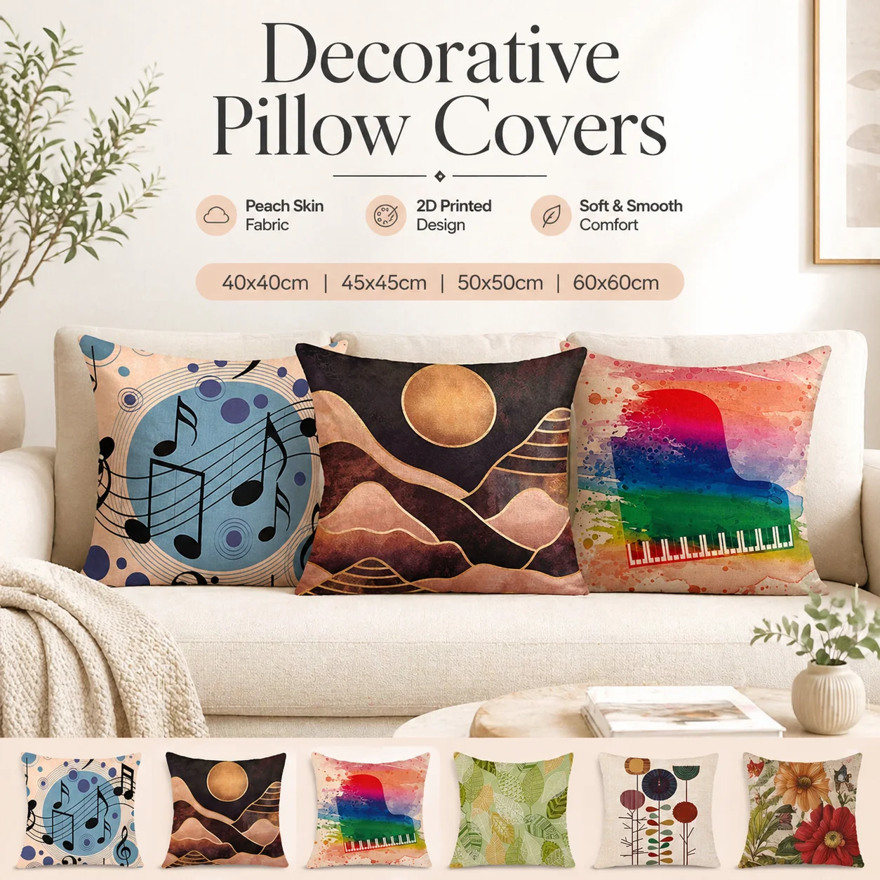 Abstract Music Note Piano Cushion Cover Peach Skin 2D Flat Print Watercolor Pillowcase for Sofa Living Room Home Decor 45x45
Abstract Music Note Piano Cushion Cover Peach Skin 2D Flat Print Watercolor Pillowcase for Sofa Living Room Home Decor 45x45