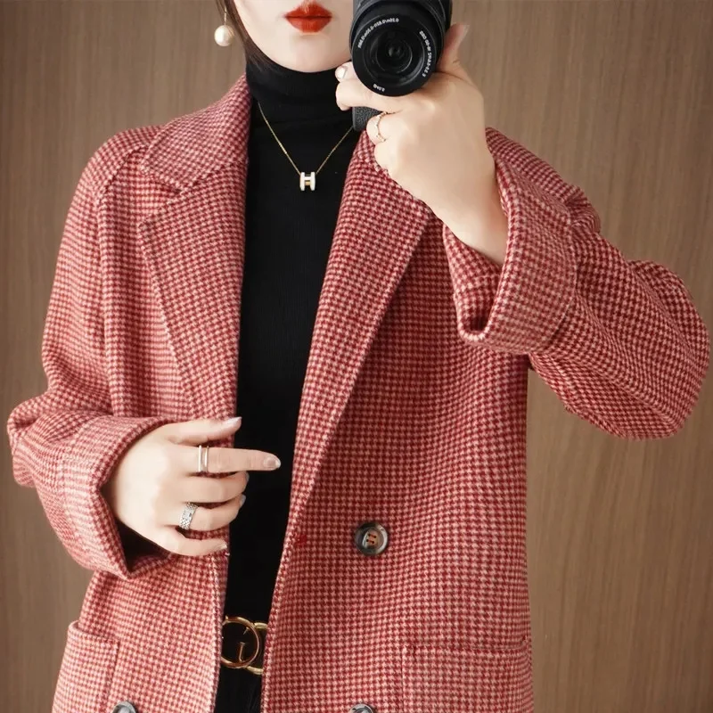Woolen Jacket Women's Long Windbreaker 2025 Autumn Winter New High-Quality Double-Sided Tweed Wool Coat Ladies Fashion Outwear
Woolen Jacket Women's Long Windbreaker 2025 Autumn Winter New High-Quality Double-Sided Tweed Wool Coat Ladies Fashion Outwear