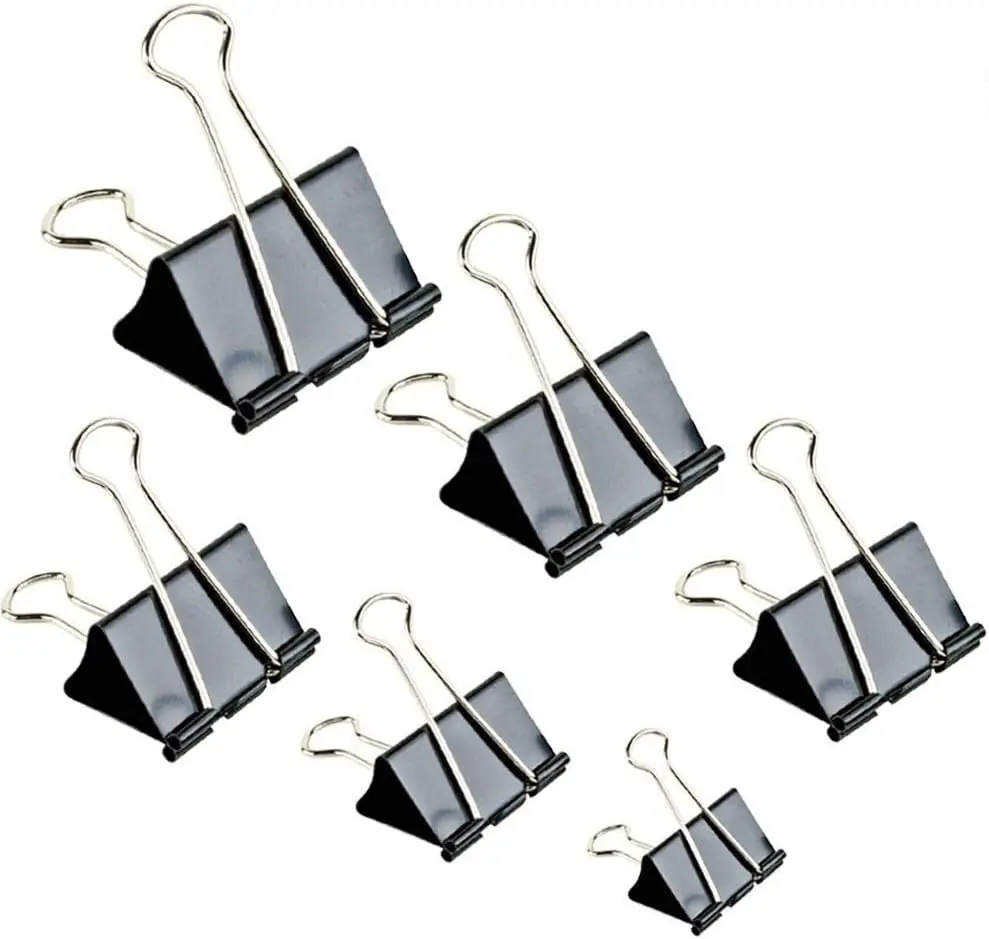 130 Pcs Binder Clips Paper Clamp Assorted Sizes 6 Sizes Black Heavy Duty Office Supplies
130 Pcs Binder Clips Paper Clamp Assorted Sizes 6 Sizes Black Heavy Duty Office Supplies