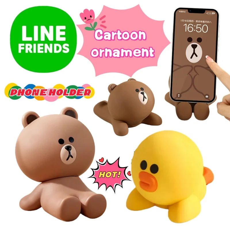 New LINE FRIENDS Brown Cony Sally Creative Cartoon Cute Phone Holder High-Value Desktop Decoration for Bedroom and Office Gift
New LINE FRIENDS Brown Cony Sally Creative Cartoon Cute Phone Holder High-Value Desktop Decoration for Bedroom and Office Gift