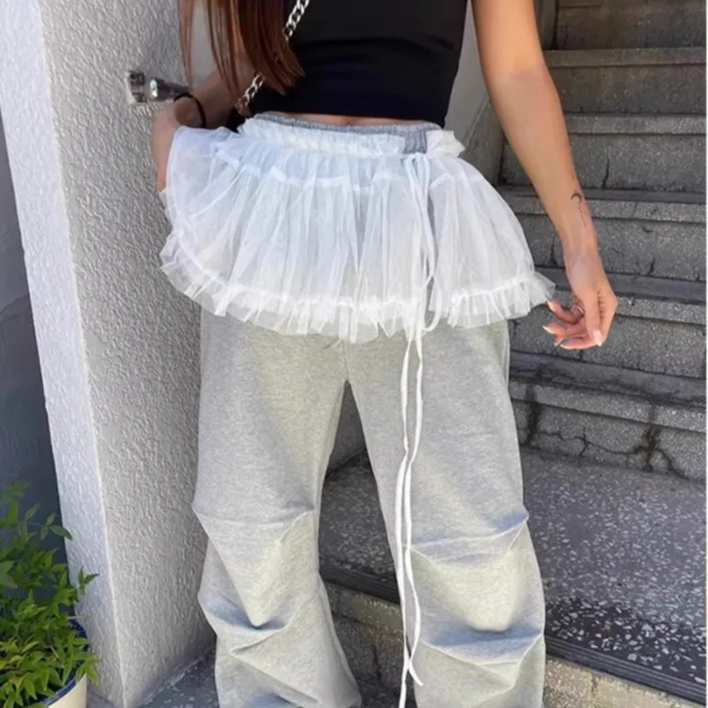 Korean Fashion All-match Skirt for Women Y2k High Waist Lace Up Skirts Summer See Through Mesh Faldas Sexy Mujer Moda 2025
Korean Fashion All-match Skirt for Women Y2k High Waist Lace Up Skirts Summer See Through Mesh Faldas Sexy Mujer Moda 2025