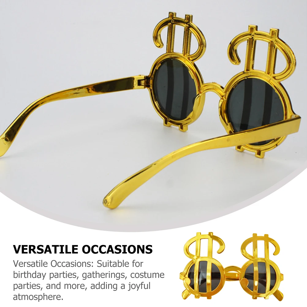 6pcs Dollar Sign Sunglasses Golden Fun Party Photo Props Decorations Unique Eyeglasses Reusable Lightweight Plastic
6pcs Dollar Sign Sunglasses Golden Fun Party Photo Props Decorations Unique Eyeglasses Reusable Lightweight Plastic