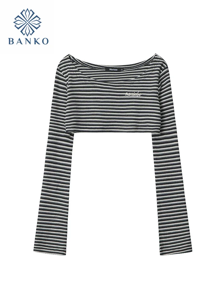 American Vintage Striped Crop Top Women O-Neck Tees Sleeve Slim Casual Classical T-Shirts New Design Spring Summer High Street
American Vintage Striped Crop Top Women O-Neck Tees Sleeve Slim Casual Classical T-Shirts New Design Spring Summer High Street