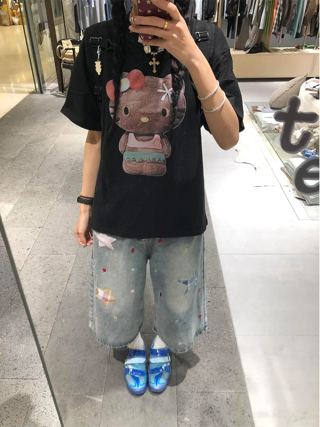 High Waist Loose Wide Leg Jeans Women's Summer New Style Star Embroidery Seven-Foot Denim Pants Pear Shape Body Slimming
High Waist Loose Wide Leg Jeans Women's Summer New Style Star Embroidery Seven-Foot Denim Pants Pear Shape Body Slimming