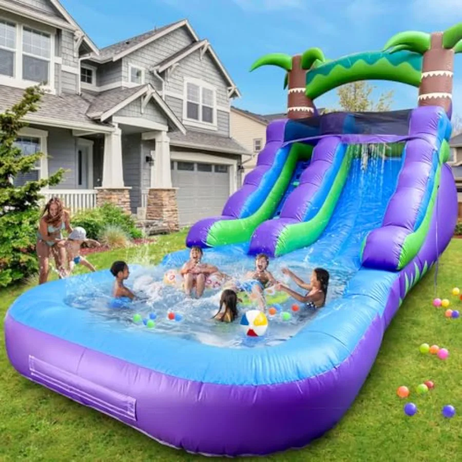 Inflatable Commercial Grade Water Slide with Water Tube and Blower for and Adults All Ages 21 x 12 x 9 FT Wet and Dry Huge PVC
Inflatable Commercial Grade Water Slide with Water Tube and Blower for and Adults All Ages 21 x 12 x 9 FT Wet and Dry Huge PVC