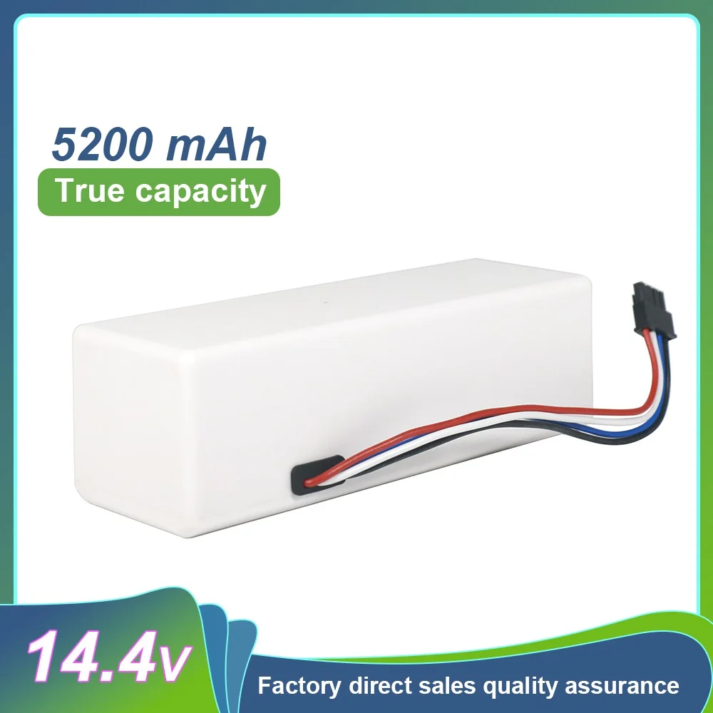 4S2P 14.4V 5.2Ah Lithium battery For Dreame Replacement Battery P2008-4S2P-MMBK Sweeping Mopping Robot Vacuum Cleaner 5200mAh 
4S2P 14.4V 5.2Ah Lithium battery For Dreame Replacement Battery P2008-4S2P-MMBK Sweeping Mopping Robot Vacuum Cleaner 5200mAh