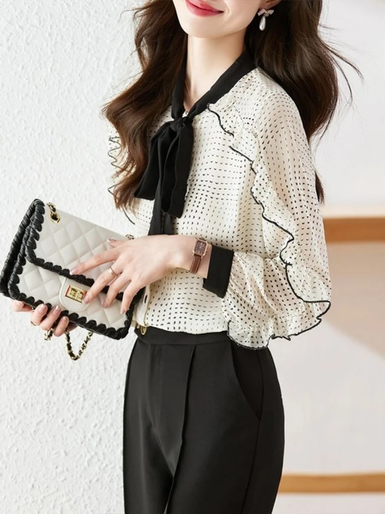 Женская шифоновая блузка, стильный дизайн, весна 2026, Новое поступление, уникальный молодежный вид премиум-класса, элегантный модный топ для женщин
Женская шифоновая блузка, стильный дизайн, весна 2026, Новое поступление, уникальный молодежный вид премиум-класса, элегантный модный топ для женщин