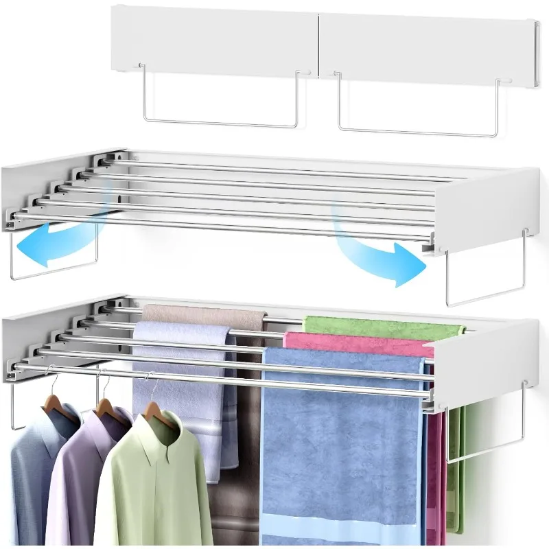 Wall Mounted Drying Rack, Laundry Clothes Drying Rack Foldable, Collapsible Drying Rack Clothing Wall Mount
Wall Mounted Drying Rack, Laundry Clothes Drying Rack Foldable, Collapsible Drying Rack Clothing Wall Mount
