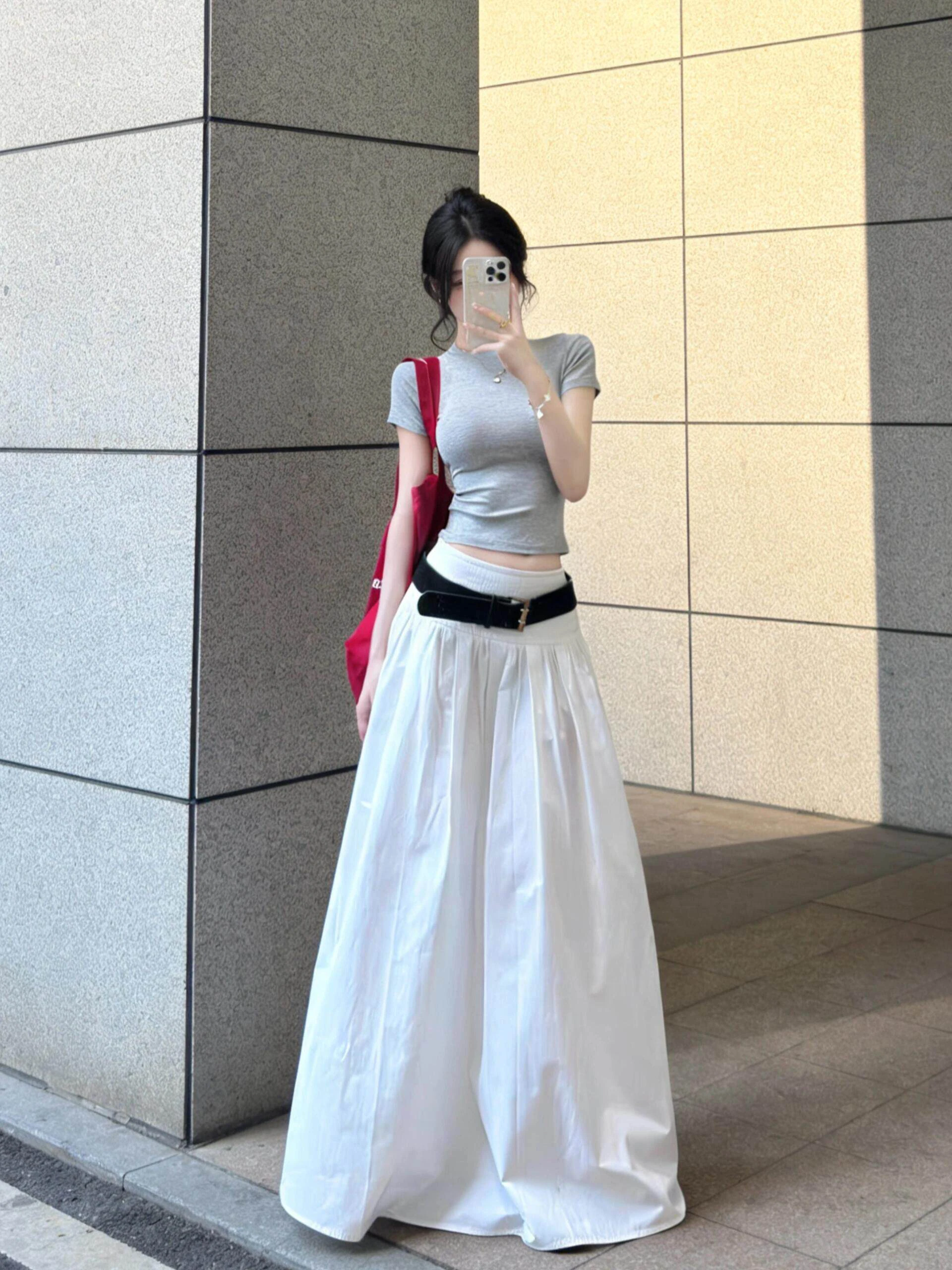 Sweet Style Casual Two-Piece Set Women's Summer Short Sleeve Slim Fit Top Half Skirt Long Dress Layering Whole Set High Waist
Sweet Style Casual Two-Piece Set Women's Summer Short Sleeve Slim Fit Top Half Skirt Long Dress Layering Whole Set High Waist