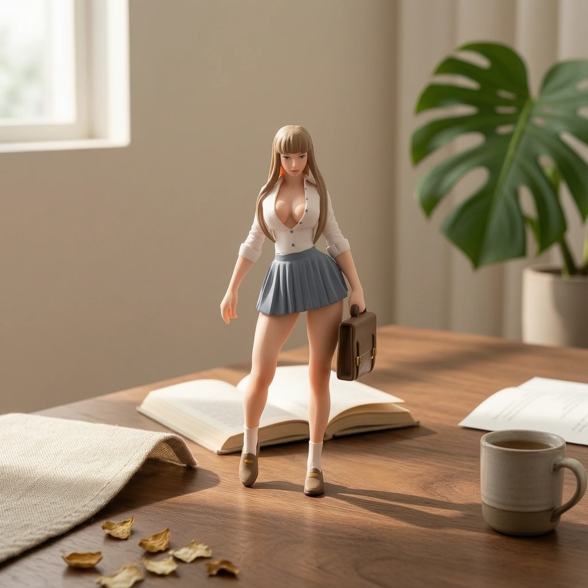Hand-Painted Girl Figurine Resin School-Uniform Girl Statue Collectible Pleated Skirt Detailed Small Handbag
Hand-Painted Girl Figurine Resin School-Uniform Girl Statue Collectible Pleated Skirt Detailed Small Handbag