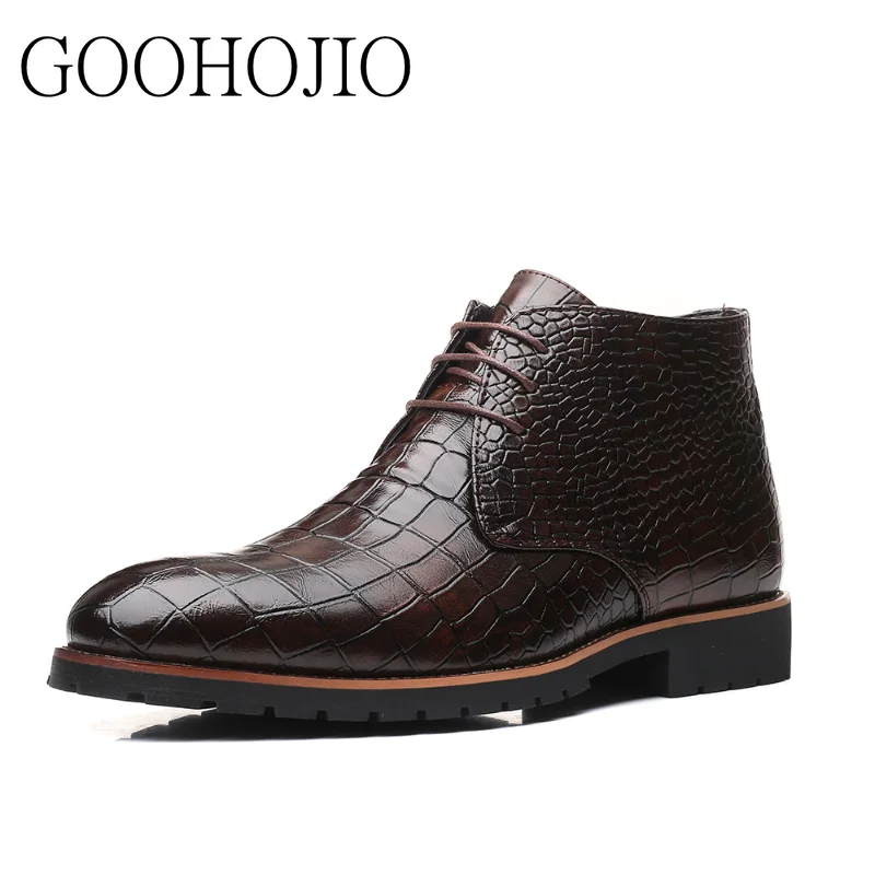 Luxury Design Mens Platform Chelsea Boots Thick Bottom PU Leather Ankle Boots Male Footwear Pointed Toe s Boots Lace-up
Luxury Design Mens Platform Chelsea Boots Thick Bottom PU Leather Ankle Boots Male Footwear Pointed Toe s Boots Lace-up