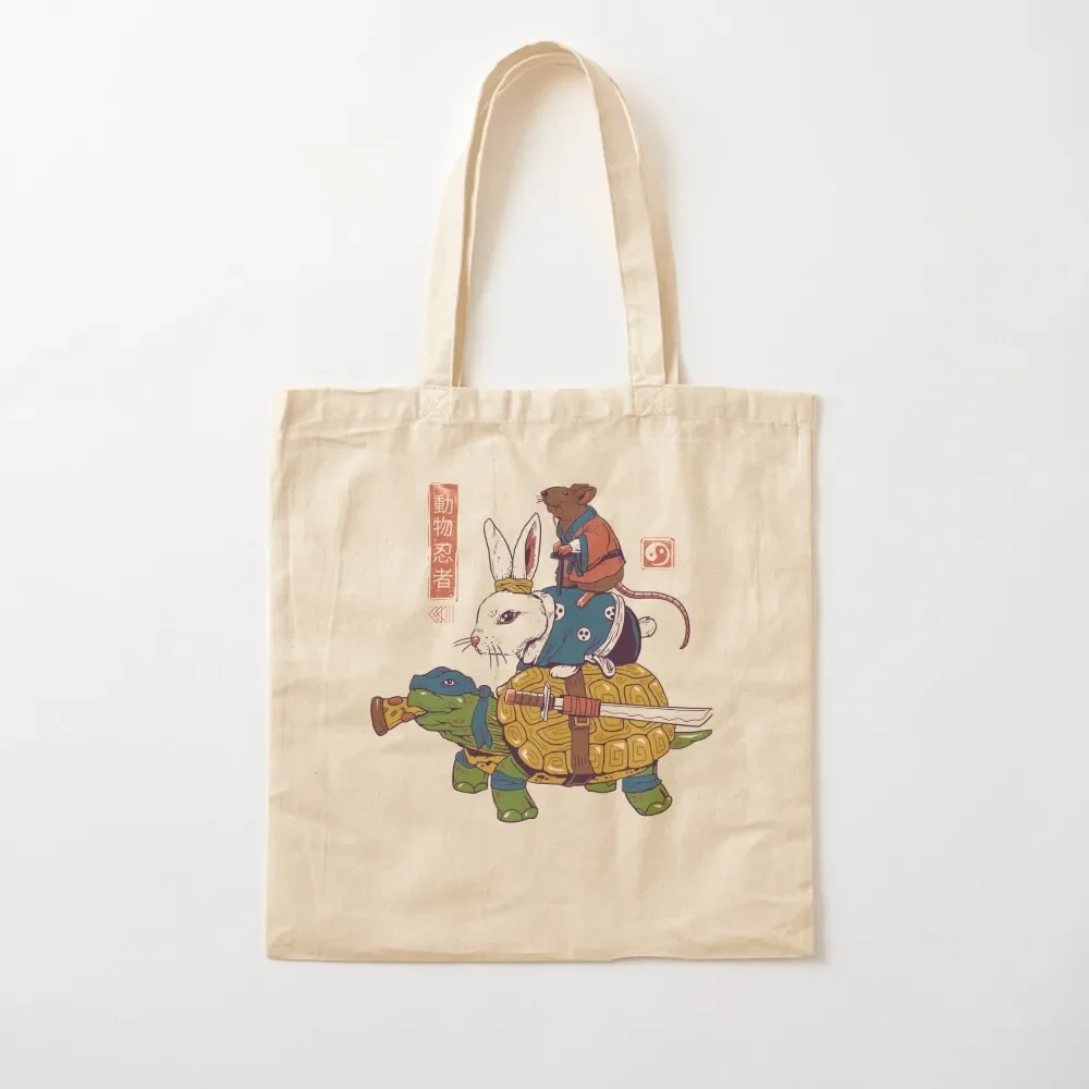 Kame, Usagi, and Ratto Ninjas White Tote Bag Fabric bag hand bags Canvas bag Reusable bags
Kame, Usagi, and Ratto Ninjas White Tote Bag Fabric bag hand bags Canvas bag Reusable bags