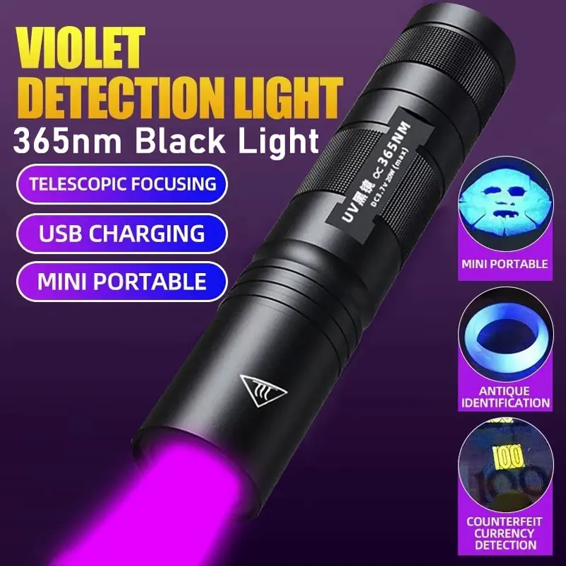 Handheld UV Flashlight 365nm UV Light 20W Portable Rechargeable Wood's Lamp for Pet Urine Stains Resin Curing Fluorescent Agent
Handheld UV Flashlight 365nm UV Light 20W Portable Rechargeable Wood's Lamp for Pet Urine Stains Resin Curing Fluorescent Agent