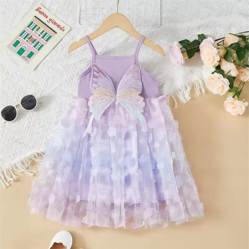 New Summer Princess Girl Dress Suit For 3-8 Years Sleeveless Strap Butterfly Tulle Dresses Daily Casual Dress
New Summer Princess Girl Dress Suit For 3-8 Years Sleeveless Strap Butterfly Tulle Dresses Daily Casual Dress