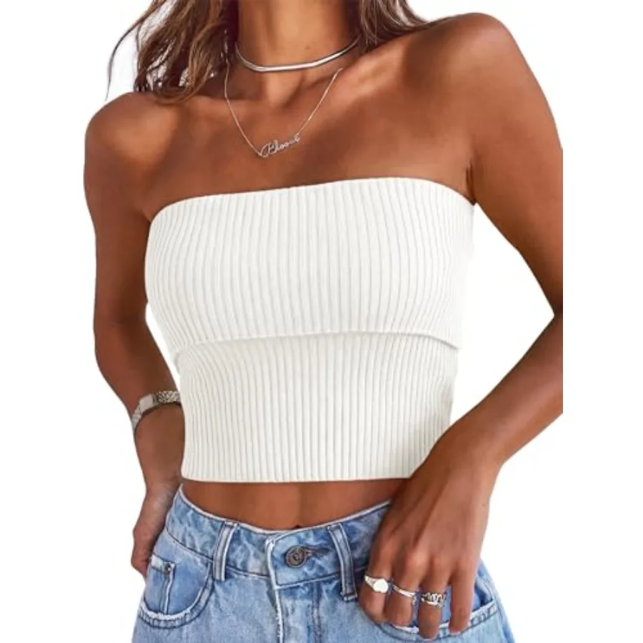 LILLUSORY Women's 2026 Summer Strapless Tube Tops Y2K Stretchy Bandeau Crop Clothes for Beach Vacation and Going Out
LILLUSORY Women's 2026 Summer Strapless Tube Tops Y2K Stretchy Bandeau Crop Clothes for Beach Vacation and Going Out