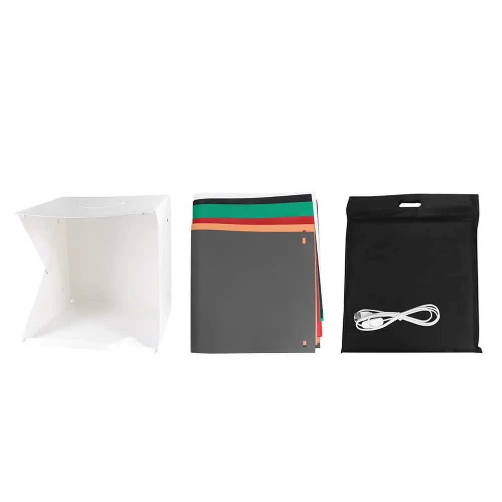 40Cm Mini Photography Studio Tent Dual LED Light Foldable Photo Box Quick Setup Lighting Cube Tent for Product Shooting
40Cm Mini Photography Studio Tent Dual LED Light Foldable Photo Box Quick Setup Lighting Cube Tent for Product Shooting