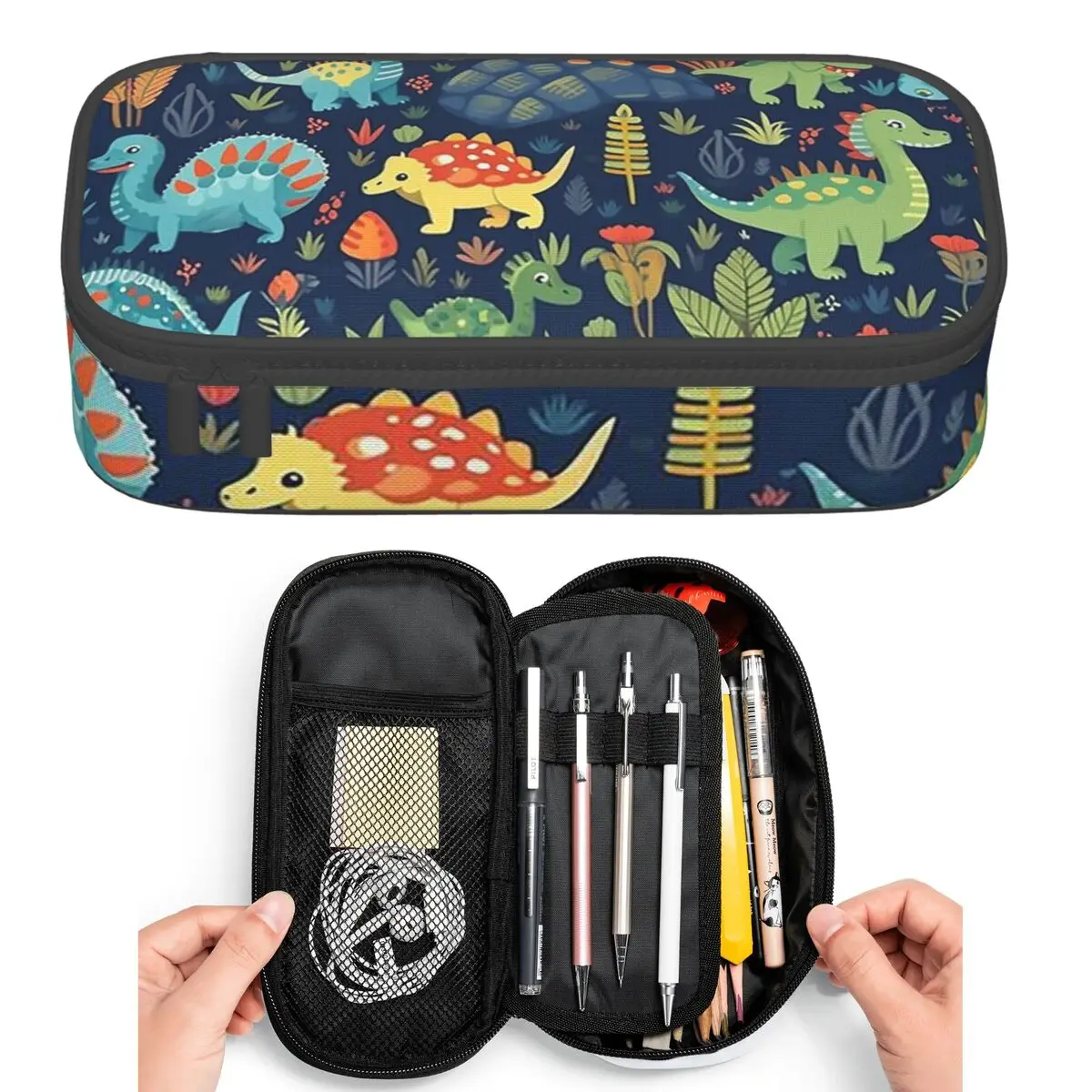 Cartoon Cute Dinosaur Pattern Pencil Cases for Student Pen Box Pencil Bag Large Storage Pencil Pouch Pen Holder
Cartoon Cute Dinosaur Pattern Pencil Cases for Student Pen Box Pencil Bag Large Storage Pencil Pouch Pen Holder