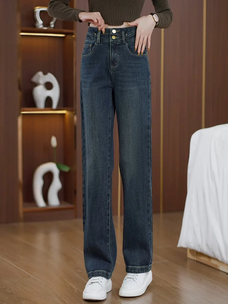 High Waist Straight Leg Fleece Lined Wide Leg Jeans Women plus Size Comfortable Slimming Denim Pants Commute Style Korean Fas...
High Waist Straight Leg Fleece Lined Wide Leg Jeans Women plus Size Comfortable Slimming Denim Pants Commute Style Korean Fas...