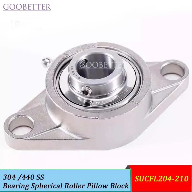 304 SS Bearing SUCFL204-210 Spherical Roller Pillow Block, Anti-Corrosion High-Temp Food Machine Ready
304 SS Bearing SUCFL204-210 Spherical Roller Pillow Block, Anti-Corrosion High-Temp Food Machine Ready
