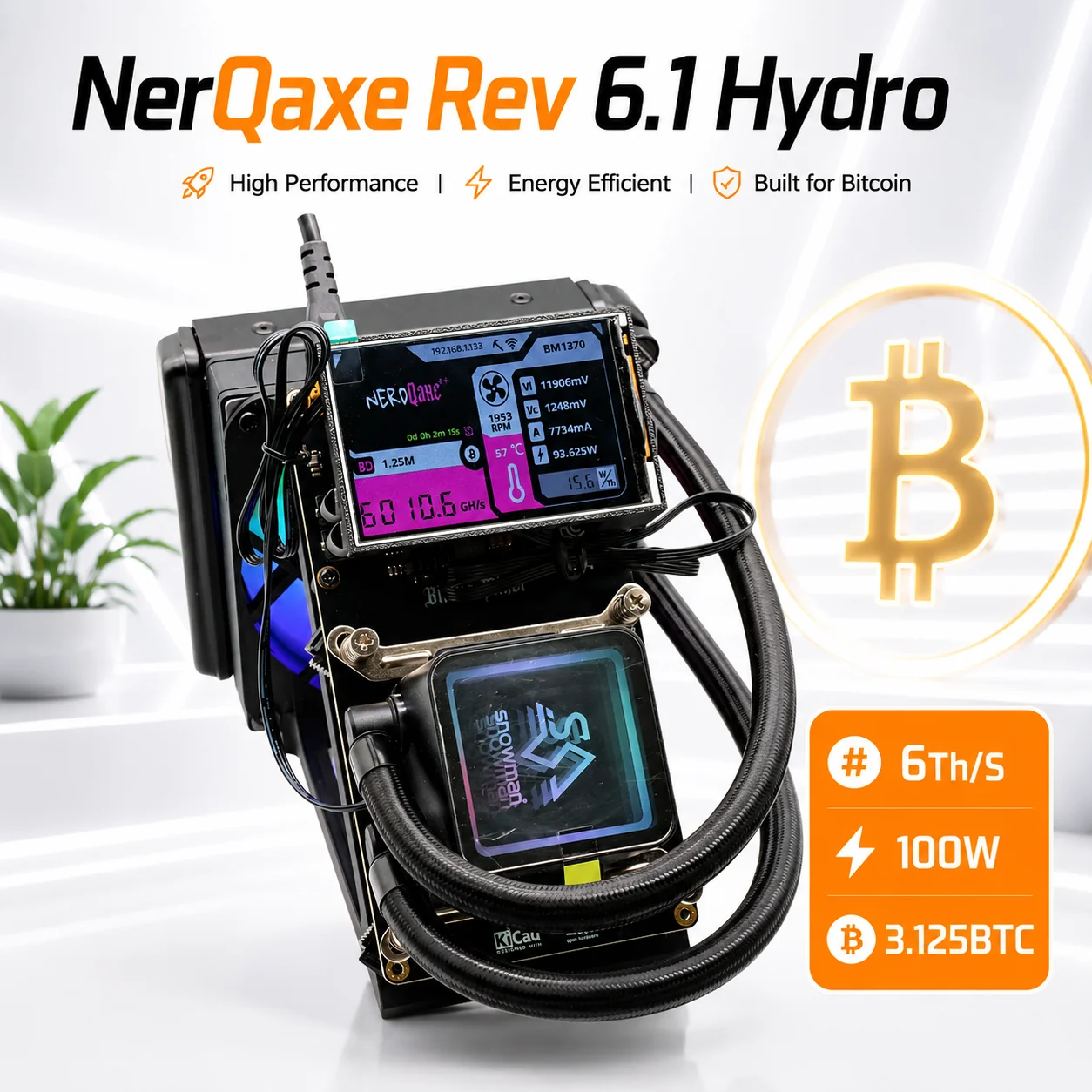 Bitaxe Miners NerdQaxe++ Hydro Rev6.1 6TH/s 100W Solo Miner For Mining Bitcoin Liquid Cooler BTC Miner Home USeCrypto Machin
Bitaxe Miners NerdQaxe++ Hydro Rev6.1 6TH/s 100W Solo Miner For Mining Bitcoin Liquid Cooler BTC Miner Home USeCrypto Machin