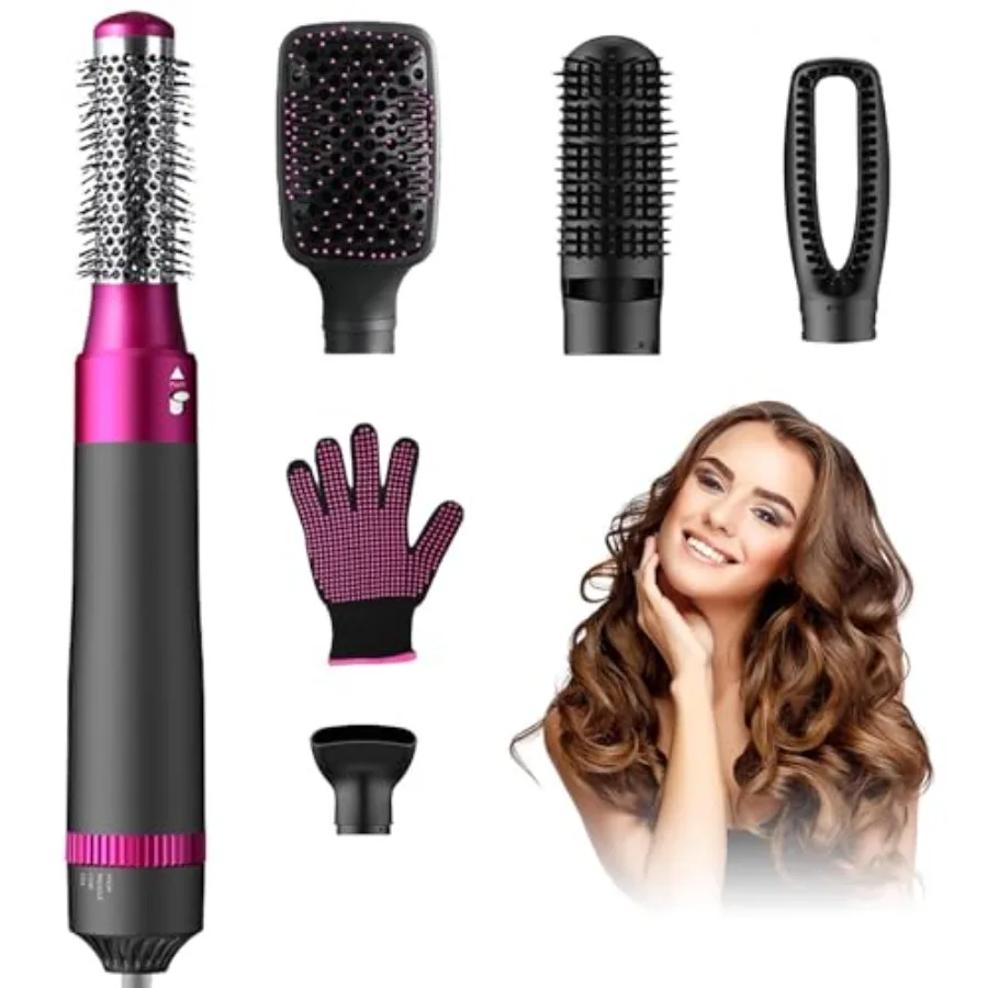 Blow Dryer Brush 5 in 1 Hair Thermal Brush and Styler Set for Easy Salon-Style Blowouts with Detachable Negative Ionic Brush He
Blow Dryer Brush 5 in 1 Hair Thermal Brush and Styler Set for Easy Salon-Style Blowouts with Detachable Negative Ionic Brush He