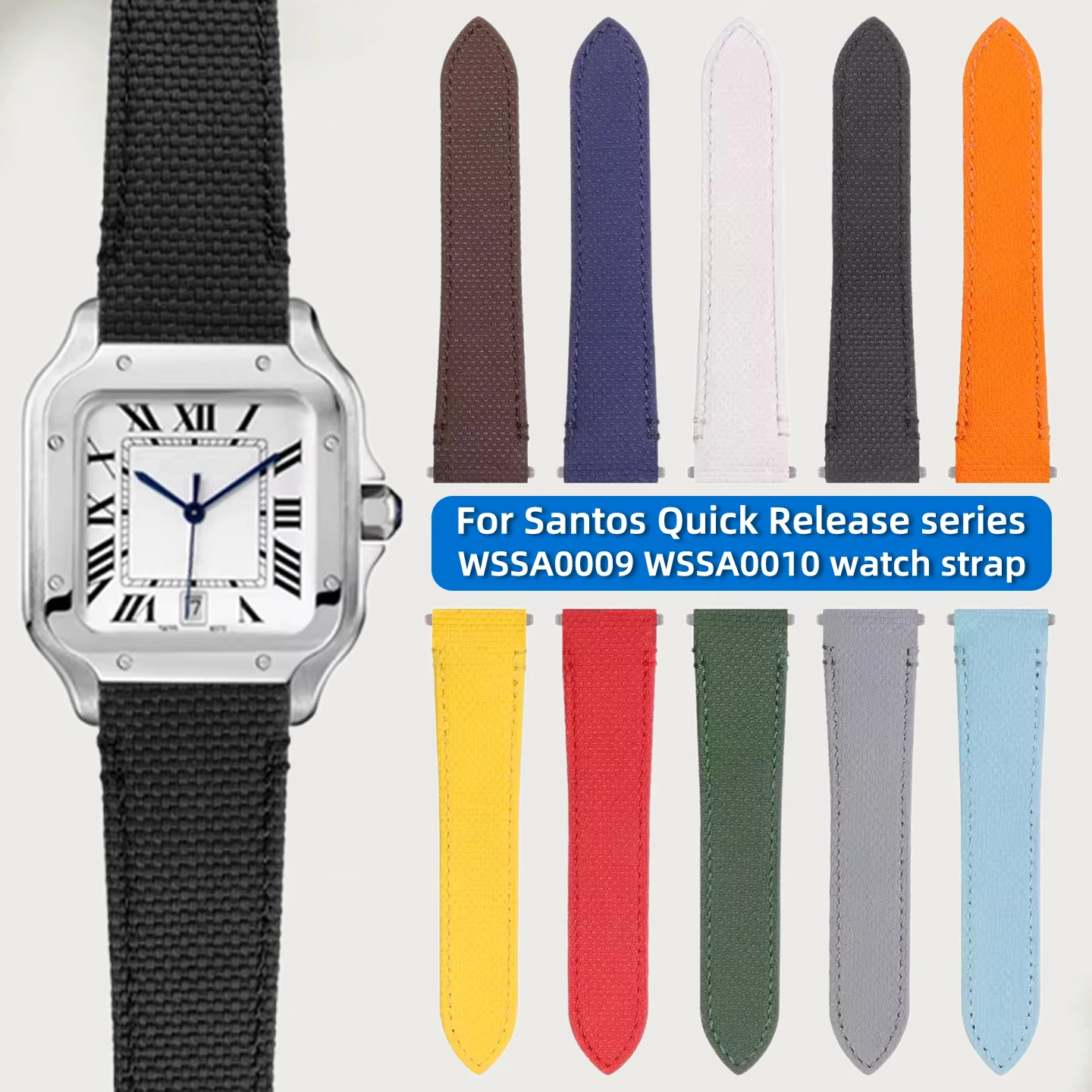 Fluororubber Leather Lining Strap For Cartier Santos WSSA0009 WSSA0010 Quick Release Replacement FKM Rubber watch band 19mm 21mm
Fluororubber Leather Lining Strap For Cartier Santos WSSA0009 WSSA0010 Quick Release Replacement FKM Rubber watch band 19mm 21mm