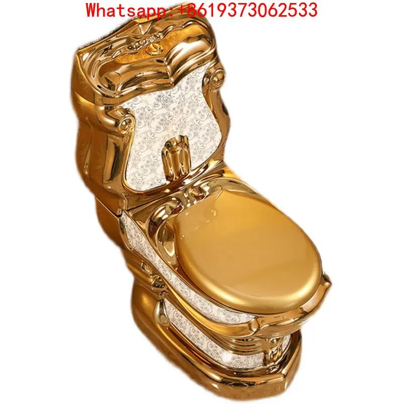European-style Golden Toilet Color Gold Retro Home Silent Home Toilet Large Diameter Deodorant Color Toilet Bathroom
European-style Golden Toilet Color Gold Retro Home Silent Home Toilet Large Diameter Deodorant Color Toilet Bathroom