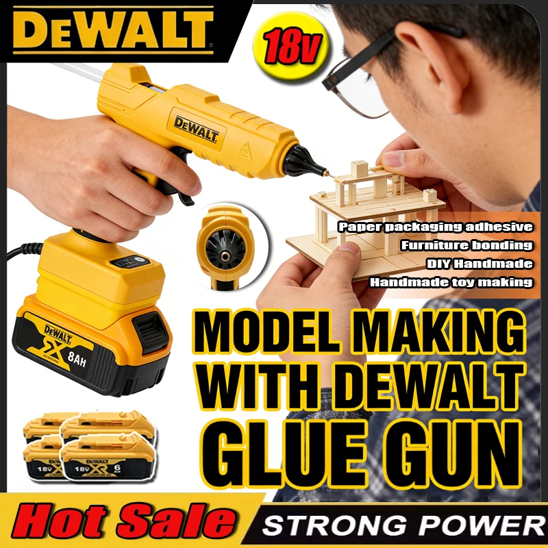 Dewalt Cordless Electric Handheld Hot Glue Gun Repair DIY Tool Hot Melt Welding Hot Air Gun Anti-scald Nozzle for 18V Battery
Dewalt Cordless Electric Handheld Hot Glue Gun Repair DIY Tool Hot Melt Welding Hot Air Gun Anti-scald Nozzle for 18V Battery