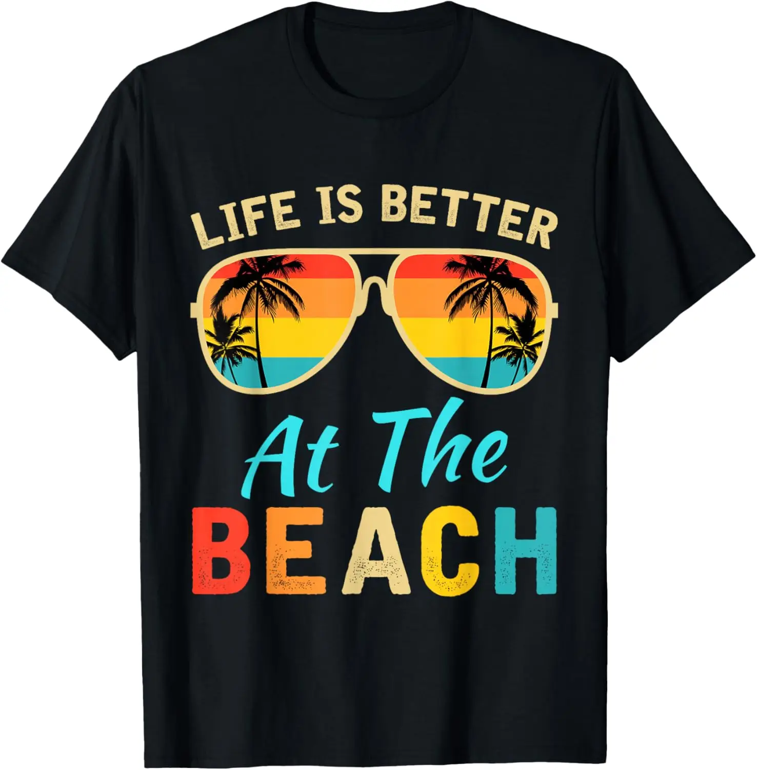 Life Is Better At The Beach Retro Sunglasses Palm Trees Summer Graphic Tee
Life Is Better At The Beach Retro Sunglasses Palm Trees Summer Graphic Tee