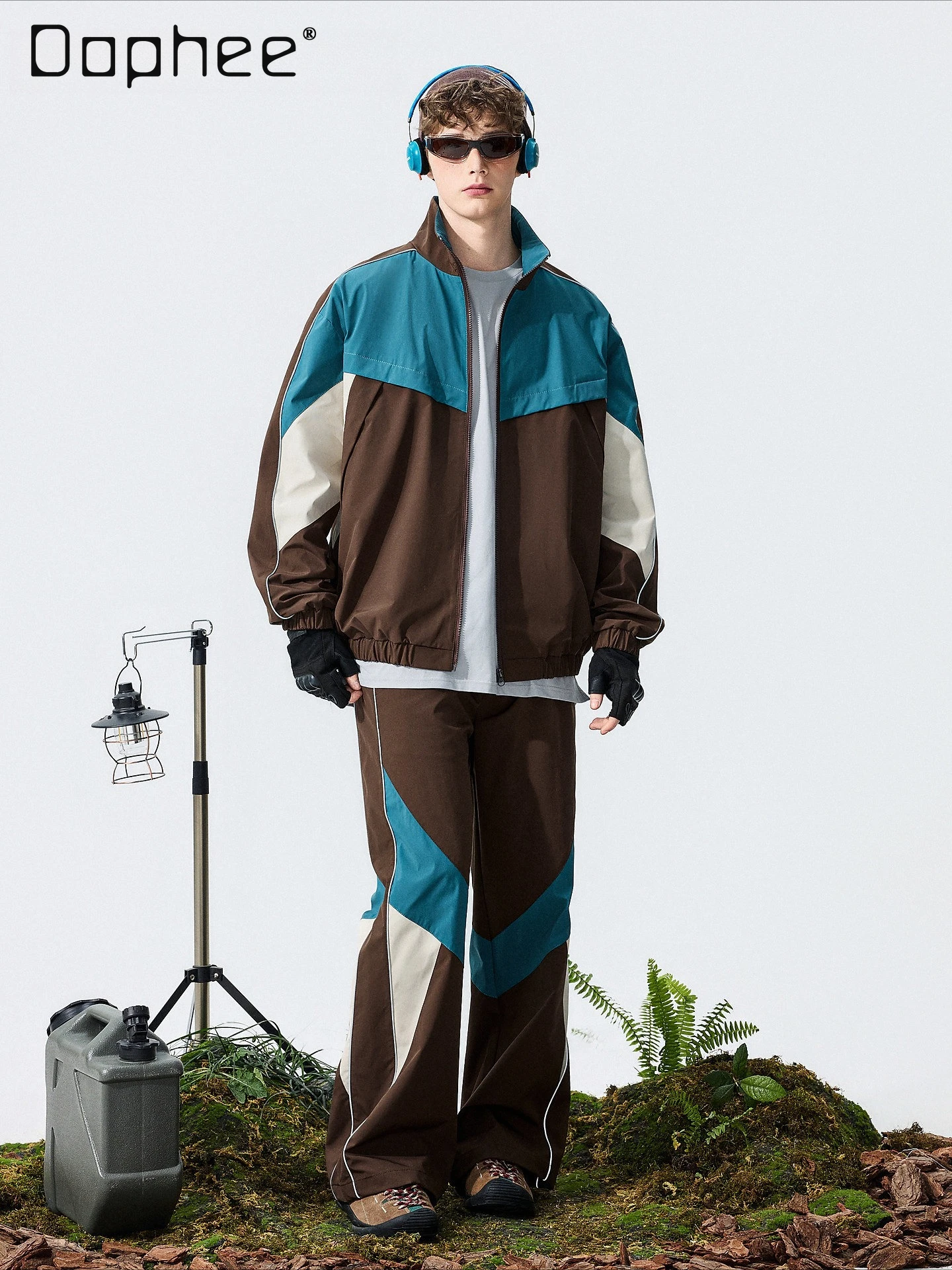 Spring Autumn New American Style Coffee Blue Patchwork Casual Stand Collar Jacket for Men Loose Black and White Long Pants Set
Spring Autumn New American Style Coffee Blue Patchwork Casual Stand Collar Jacket for Men Loose Black and White Long Pants Set