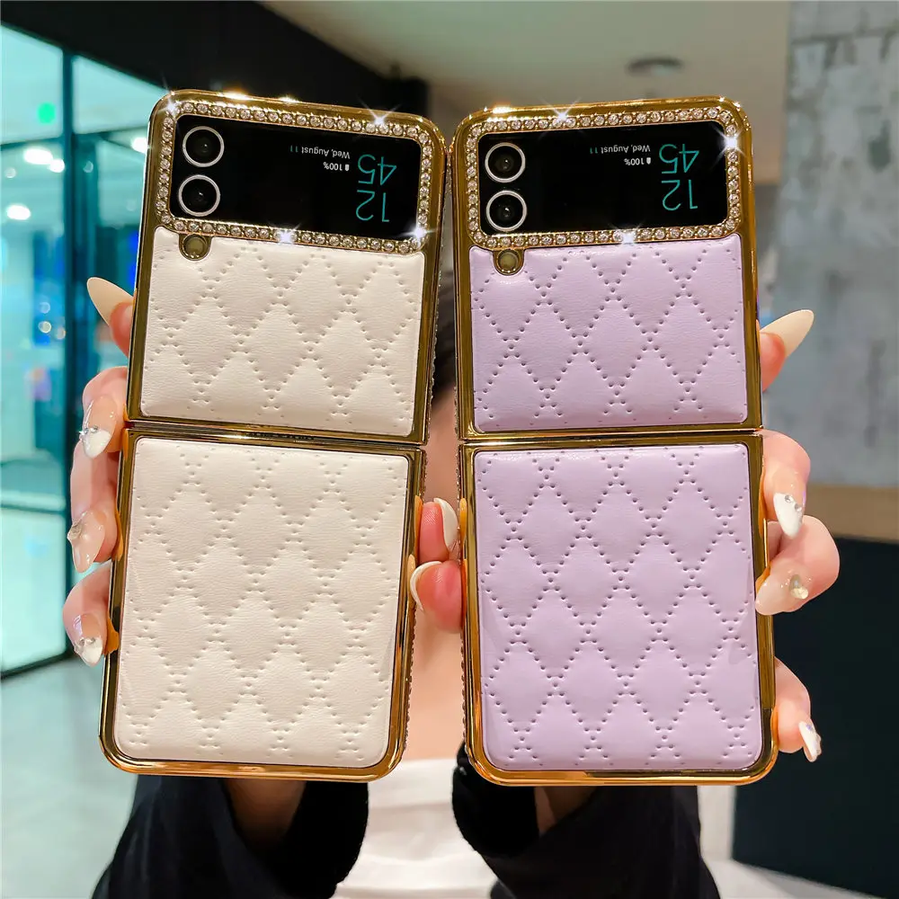 Роскошный кожаный чехол с позолотой и бриллиантами для Samsung Z Flip 6 Flip 5 Flip 4 3 Противоударный чехол Flip6 для телефона Coque
Роскошный кожаный чехол с позолотой и бриллиантами для Samsung Z Flip 6 Flip 5 Flip 4 3 Противоударный чехол Flip6 для телефона Coque