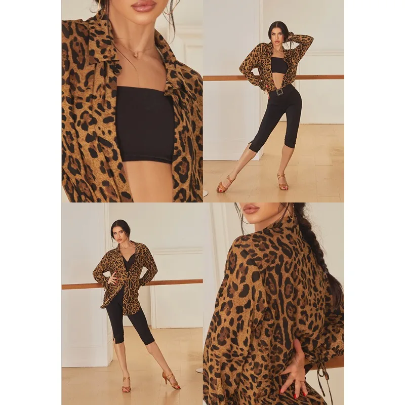 customized ZYM leopard print top cardigan for dance practice and teaching Latin dance costume for women external outfit 25107
customized ZYM leopard print top cardigan for dance practice and teaching Latin dance costume for women external outfit 25107