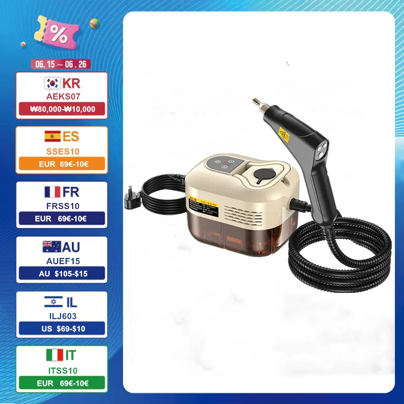 High-Temperature Steam Cleaner Steamer Intelligent Digital Display Kitchen Lampblack Machine Switch Cleaning Machine Household
High-Temperature Steam Cleaner Steamer Intelligent Digital Display Kitchen Lampblack Machine Switch Cleaning Machine Household